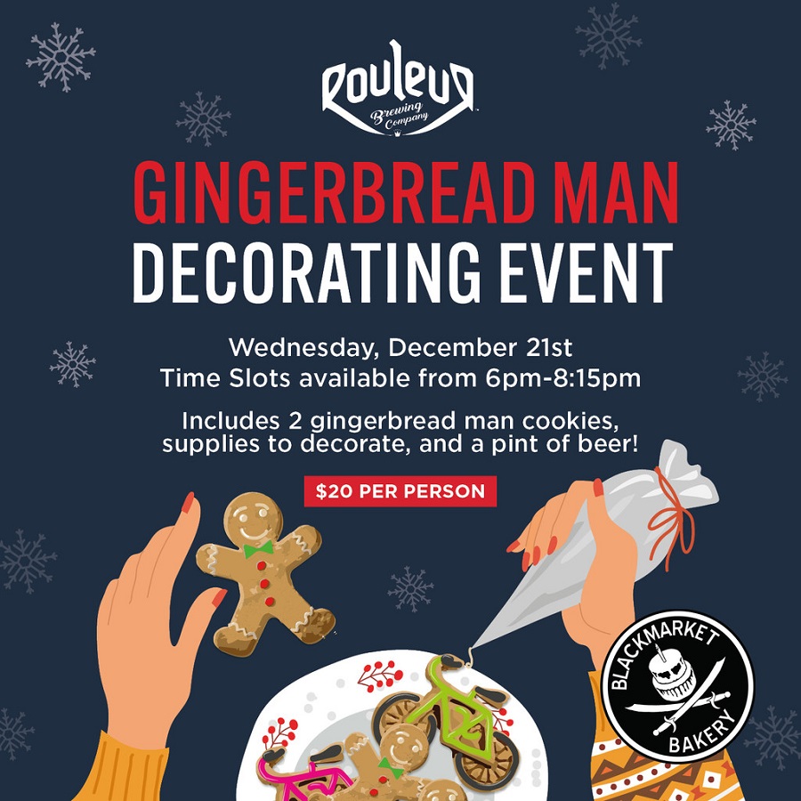 Rouleur Brewing Hosts Gingerbread Man Decorating Event With Blackmarket Bakery