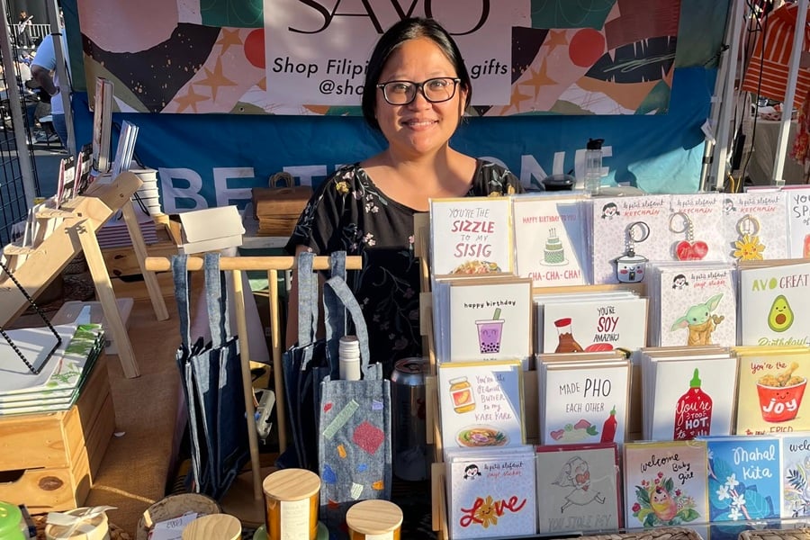 Vendor booths showcasing Filipino-made goods at SamaFest