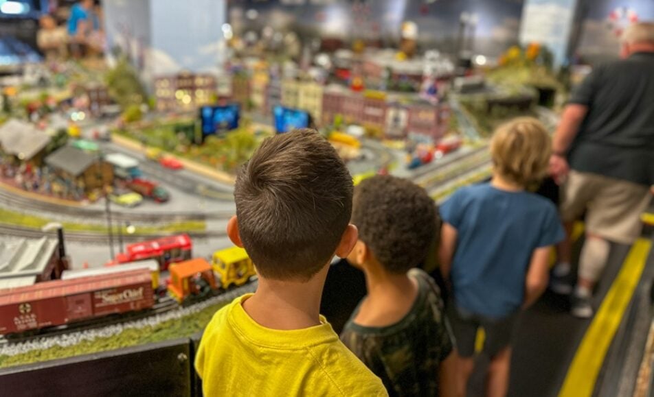 Families celebrating the start of summer at San Diego Model Railroad Museum Balboa Park