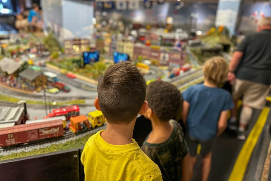 Families celebrating the start of summer at San Diego Model Railroad Museum Balboa Park