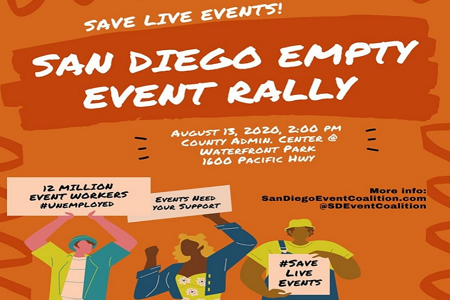 San Diego Event Workers Unite At The Empty Event Rally