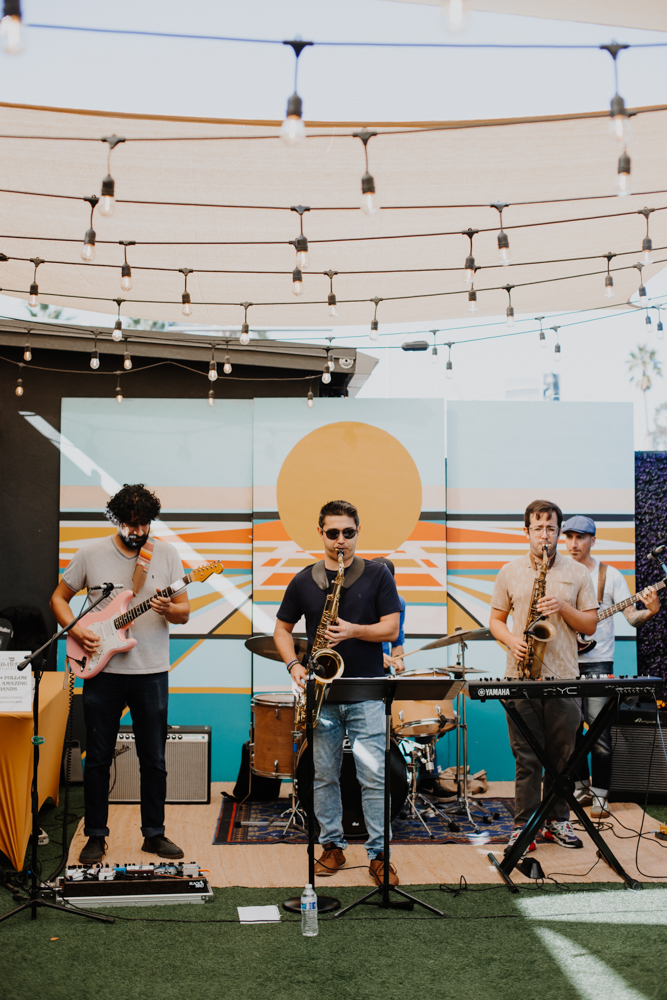 band playing with flutes and guitar