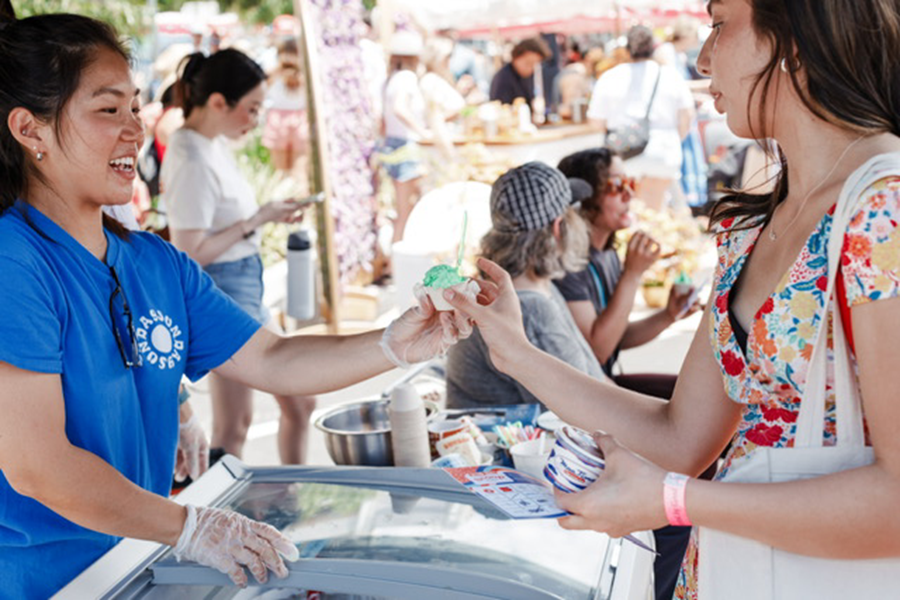 Local ice cream vendors at the Scoop San Diego Ice Cream Festival North Park