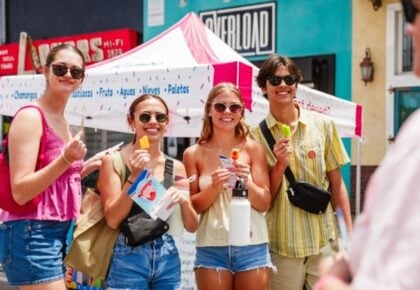Crowds enjoying the Scoop San Diego Ice Cream Festival