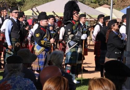 Crowds celebrating Scottish heritage at the San Diego Scottish Highland Games San Diego