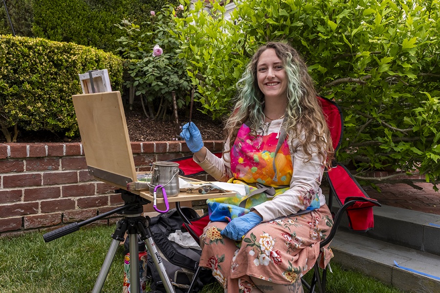 Artists at the Secret Garden Tour of La Jolla