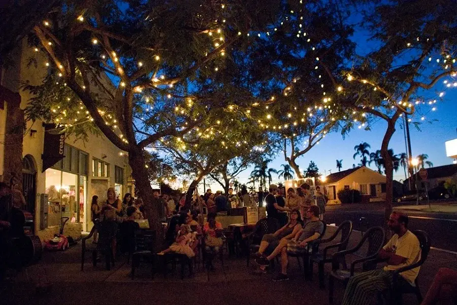 Local shops lit up for South Park Walkabout