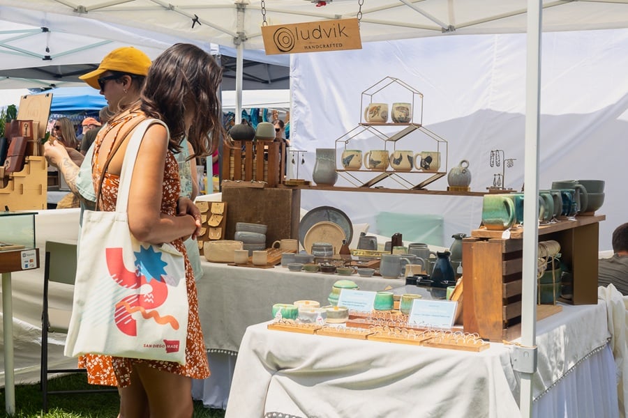 Local San Diego maker selling handcrafted goods at San Diego Made Summer Market