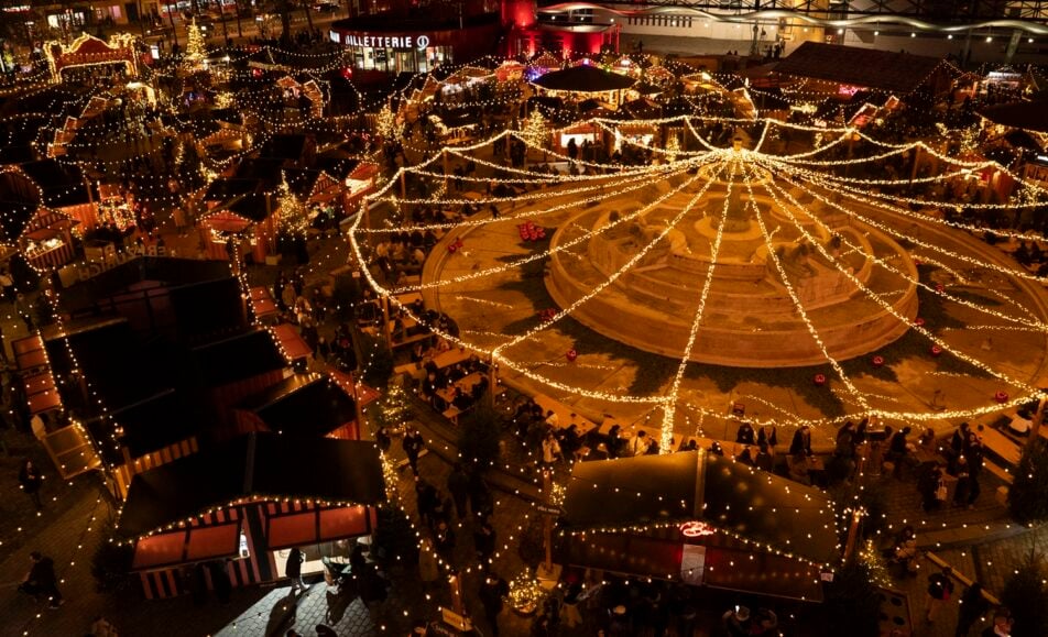 Twinkling chalets and holiday lights glow at Swiss Winter Village San Diego