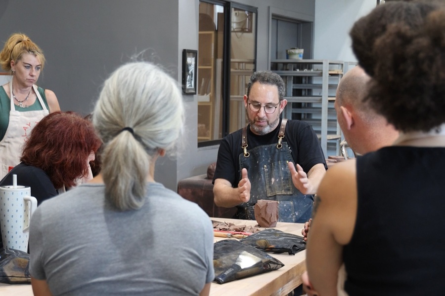 Josh Herman at Art After Hours Ceramic Workshop