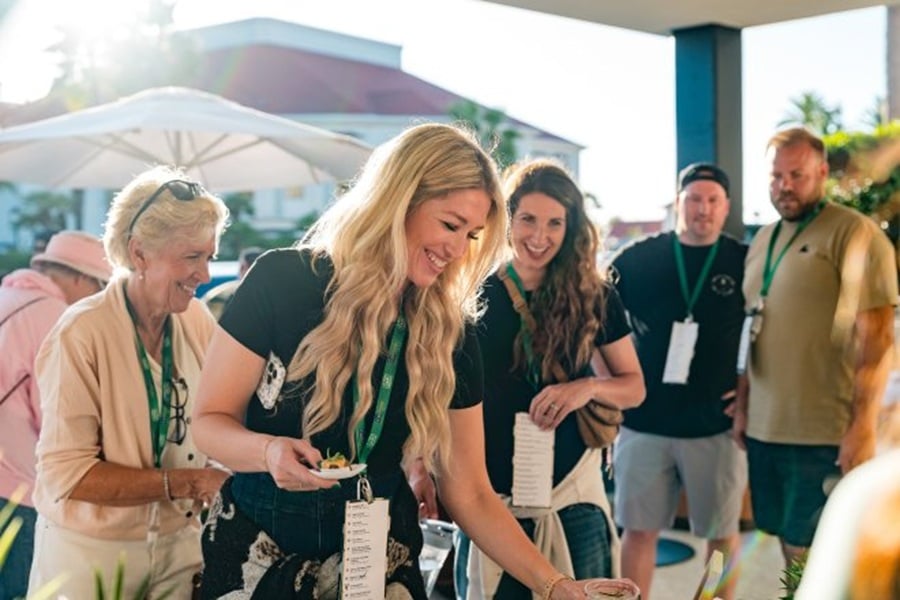 Crowd exploring restaurants during A Taste of Coronado