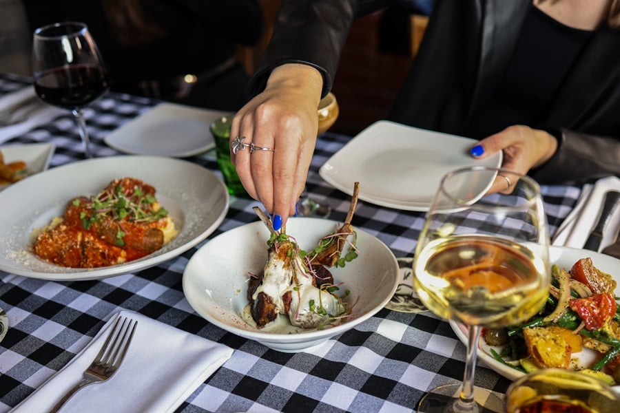 Italian dishes served at The Feast