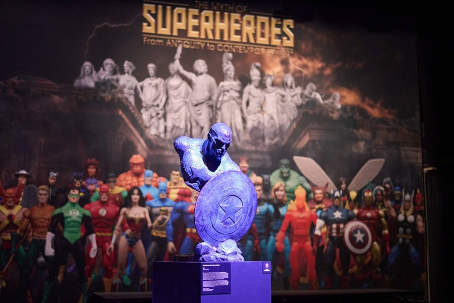 The Myth of Superheroes exhibit