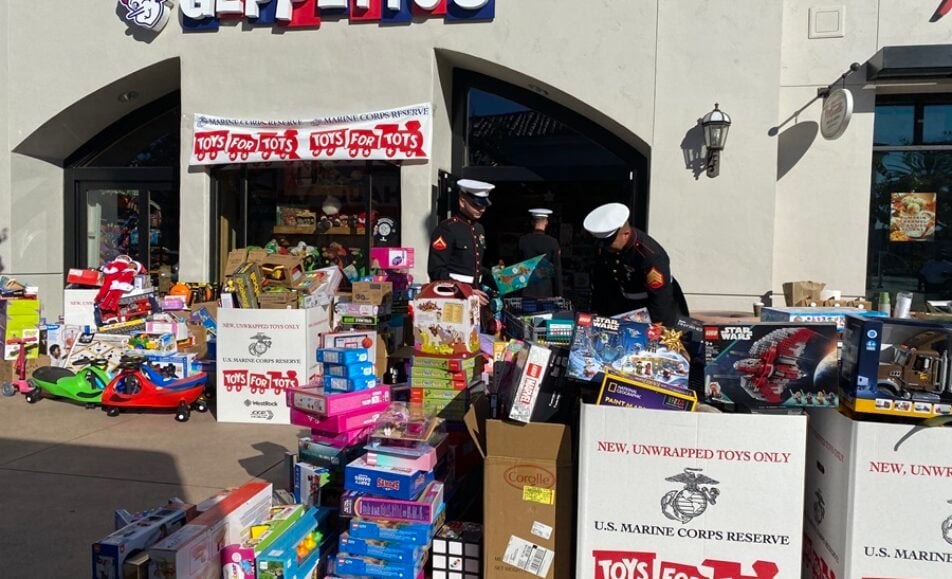 Toys for Tots at Geppetto's in The Forum Carlsbad