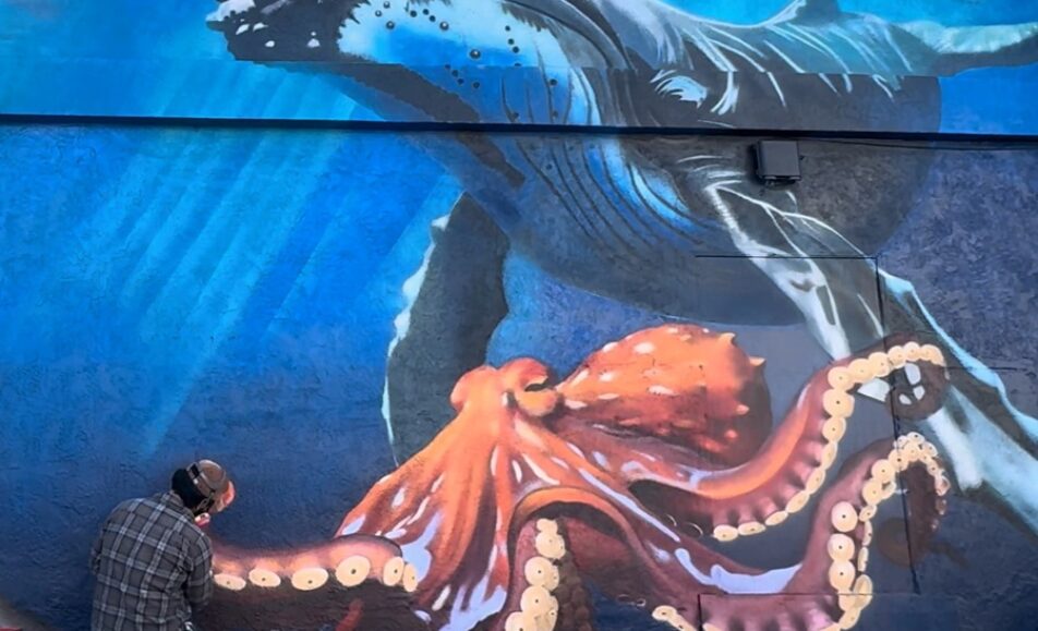 Ocean-Inspired Mural in Pacific Beach