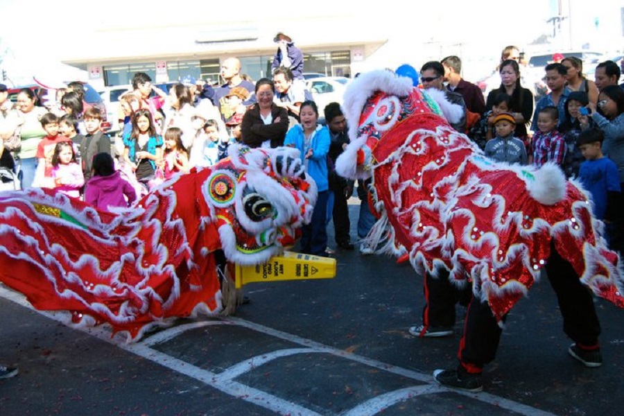 Annual Lunar New Year Lion Dance And Firecracker Show
