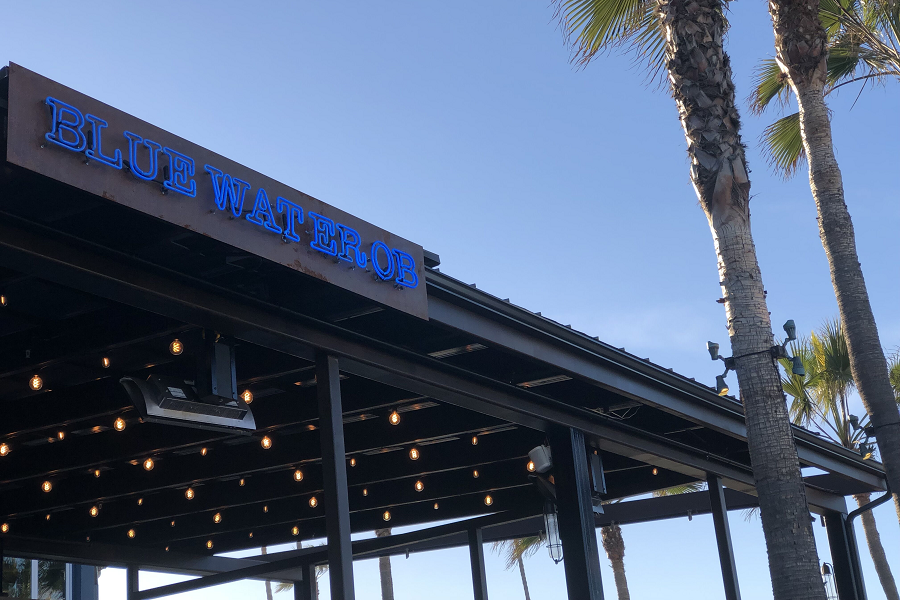 Blue Water Seafood Market & Grill outside patio