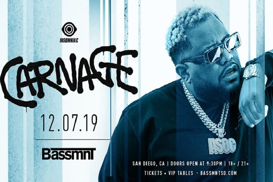 Carnage X Insomniac Events At Bassmnt