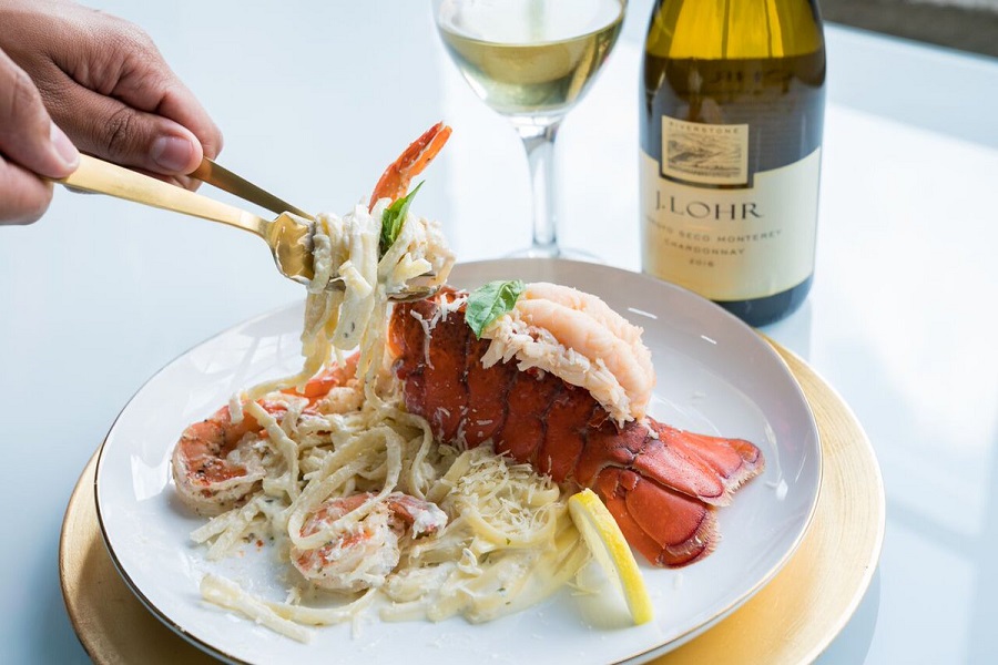 The Fish Market and Lohr Estates wine