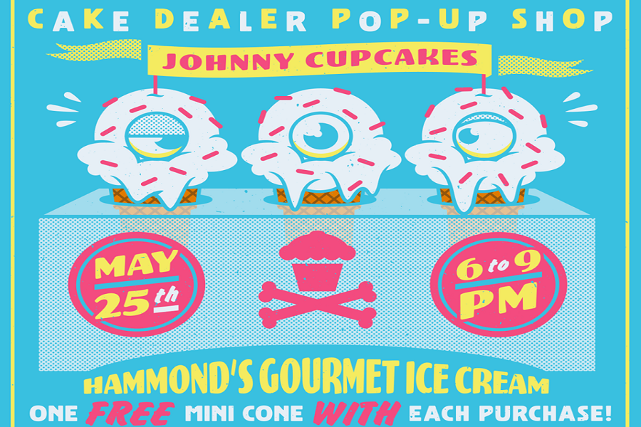 Johnny Cupcakes pop-up poster