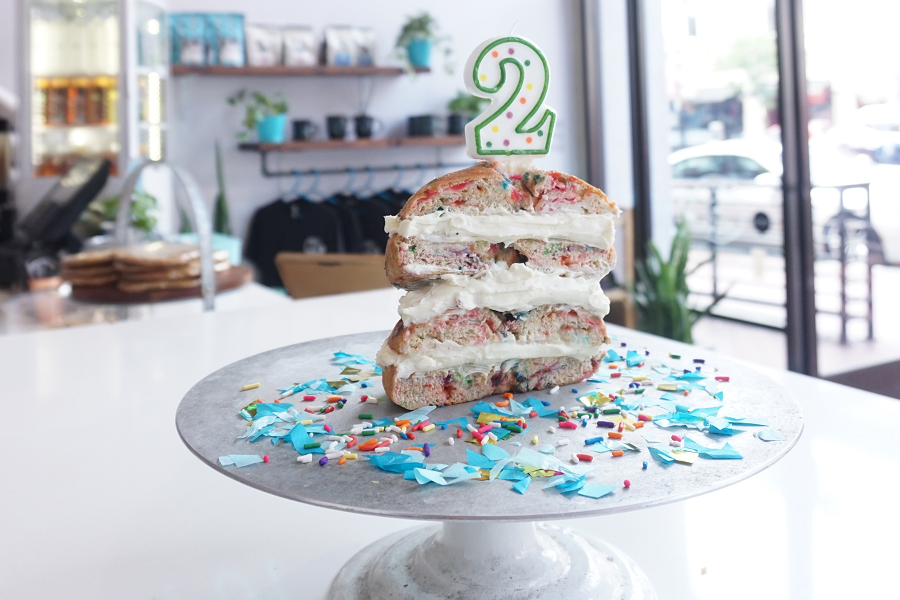 Birthday Cake Bagels For Spill The Beans 2nd Year Anniversary