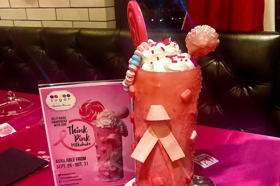 “Think Pink” In October With The Featured Insane Milkshake At The Sugar Factory