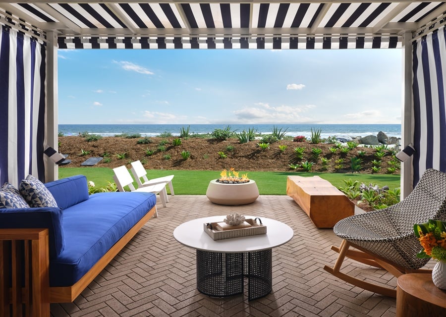 hotel del beachside firepit terrace